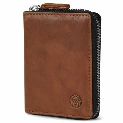 Lucleon Tan Cambodia RFID Leather Card Holder