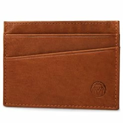 Lucleon Mini Tan RFID Leather Card Holder