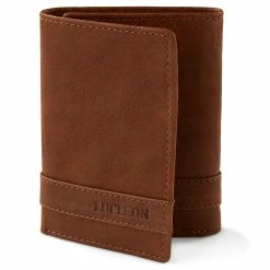 Lucleon Trifold Tan RFID Leather Wallet
