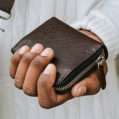 Lucleon Montreal | Brown RFID Leather Card Holder -MEN WALLETS store brown montreal rfid leather cardholder