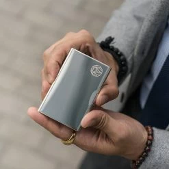 Lucleon Silver-Tone Stainless Steel Card Holder -MEN WALLETS store cardholder 4 scaled