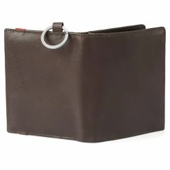 Lucleon Lincoln | Dark-Brown Leather RFID-Blocking Wallet with Keyring -MEN WALLETS store dblonnie5 1 scaled