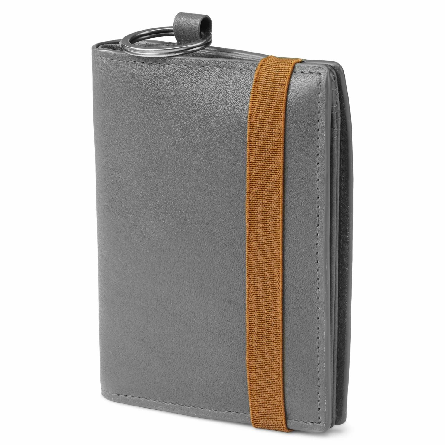 Lucleon Lincoln | Grey Leather RFID-Blocking Wallet with Keyring 1 Lucleon Lincoln | Grey Leather RFID-Blocking Wallet with Keyring