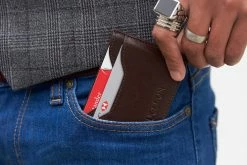 Lucleon Brown Leather Card Holder -MEN WALLETS store img 0646 scaled