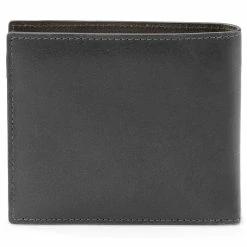 Lucleon Lincoln Black & Dark-Brown Leather RFID-Blocking Wallet & Card Holder -MEN WALLETS store linblk3
