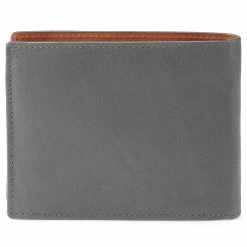 Lucleon Lincoln | Grey & Tan Leather RFID-Blocking Wallet -MEN WALLETS store lindgrey3 scaled