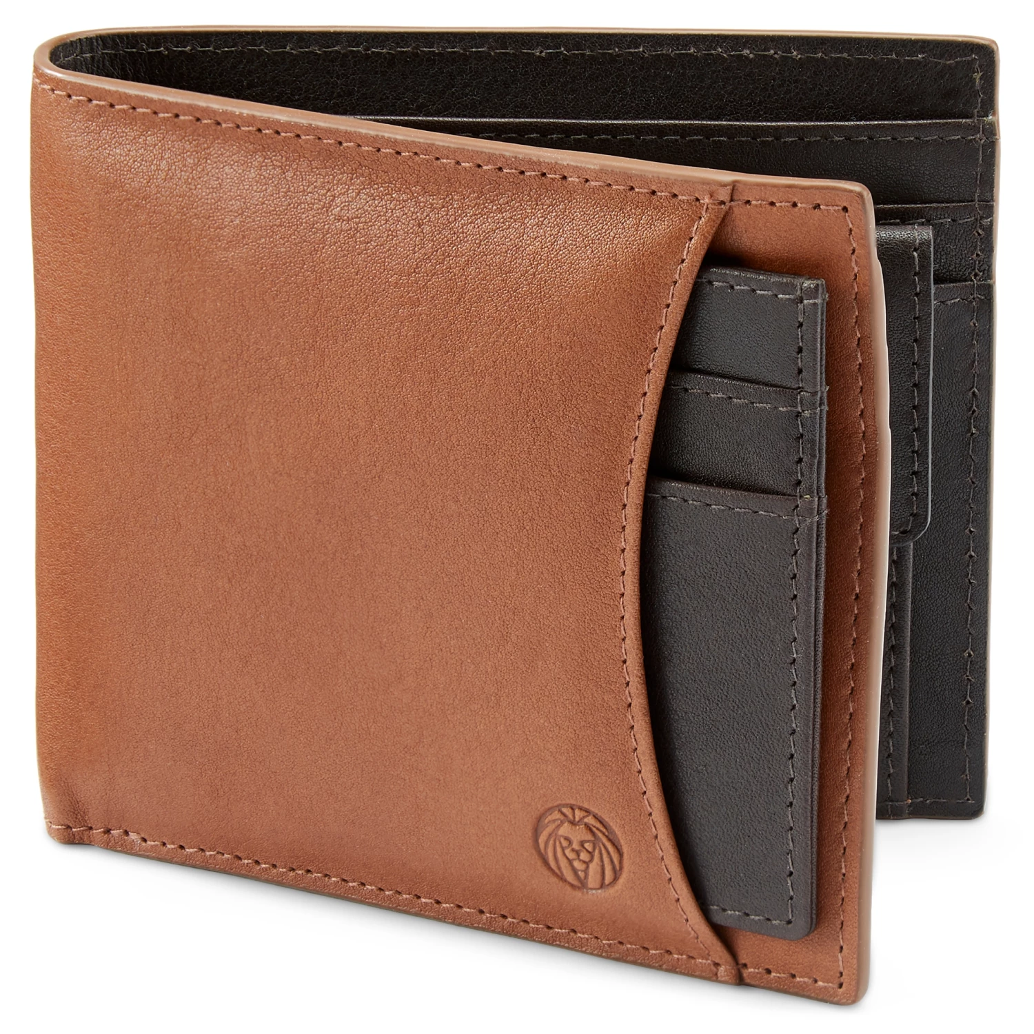 Lucleon Lincoln Tan & Dark-Brown Leather RFID-Blocking Wallet & Card Holder 1 Lucleon Lincoln Tan & Dark-Brown Leather RFID-Blocking Wallet & Card Holder