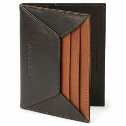 Lucleon Lincoln | Dark-Brown & Tan Leather RFID-Blocking Card Holder