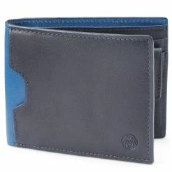Lucleon Lincoln | Navy Leather RFID-Blocking Wallet