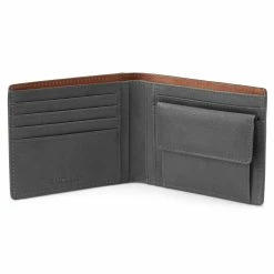 Lucleon Lincoln | Grey Leather RFID-Blocking Wallet -MEN WALLETS store lukgrey4 scaled