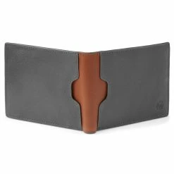 Lucleon Lincoln | Grey Leather RFID-Blocking Wallet -MEN WALLETS store lukgrey5 scaled