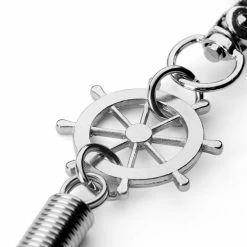 Warren Asher Ship’s Wheel Wallet Chain -MEN WALLETS store ret5 scaled