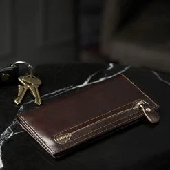 Collin Rowe Chestnut Brown RFID Leather Wallet -MEN WALLETS store rst megashoot wall 1 12555 scaled