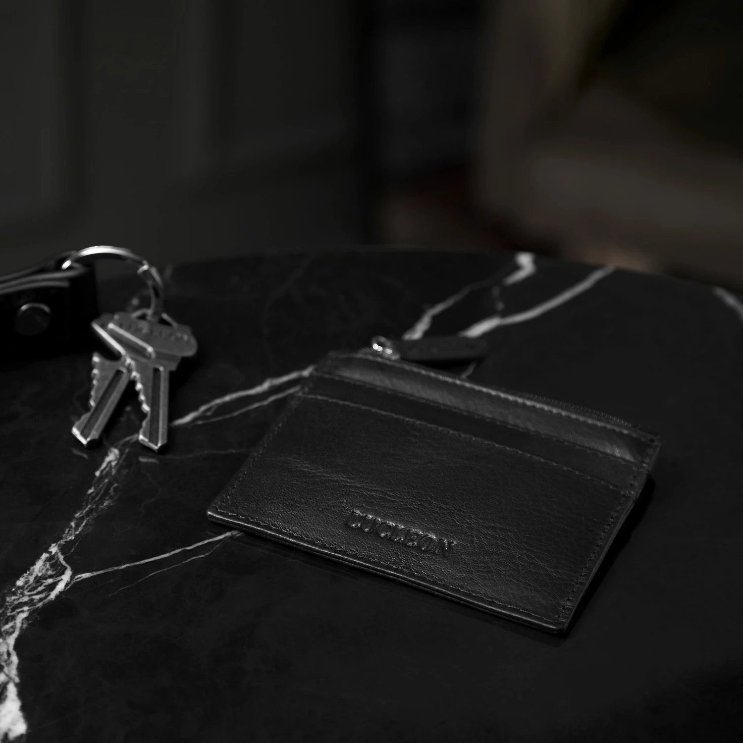 Lucleon Black Leather Multi Zip Card Holder With RFID Blocker 5 Lucleon Black Leather Multi Zip Card Holder With RFID Blocker - Image 5