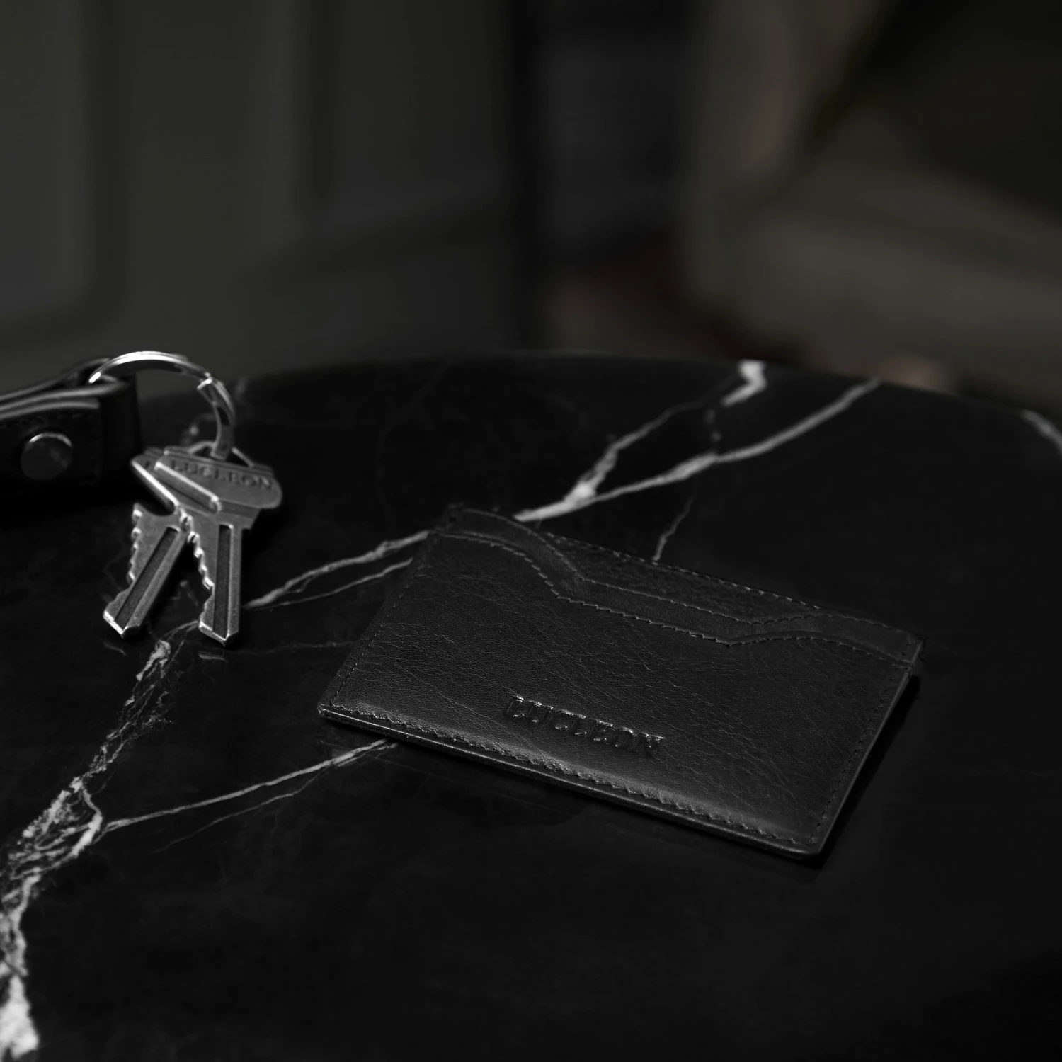 Lucleon Black Leather Card Holder With RFID Blocker 5 Lucleon Black Leather Card Holder With RFID Blocker - Image 5