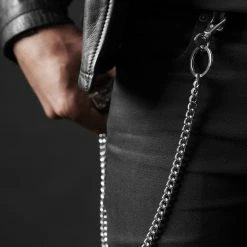 Collin Rowe Silver-Tone Steel Wallet Chain -MEN WALLETS store rst megashoot wallet 16903 3 scaled