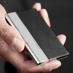 Fort Tempus Stylish Black Leather Credit Card Holder -MEN WALLETS store rst megashoot wallets 3189 1 1 scaled