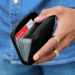 Lucleon California | Black Leather Card Holder -MEN WALLETS store sort california l derkortholder scaled