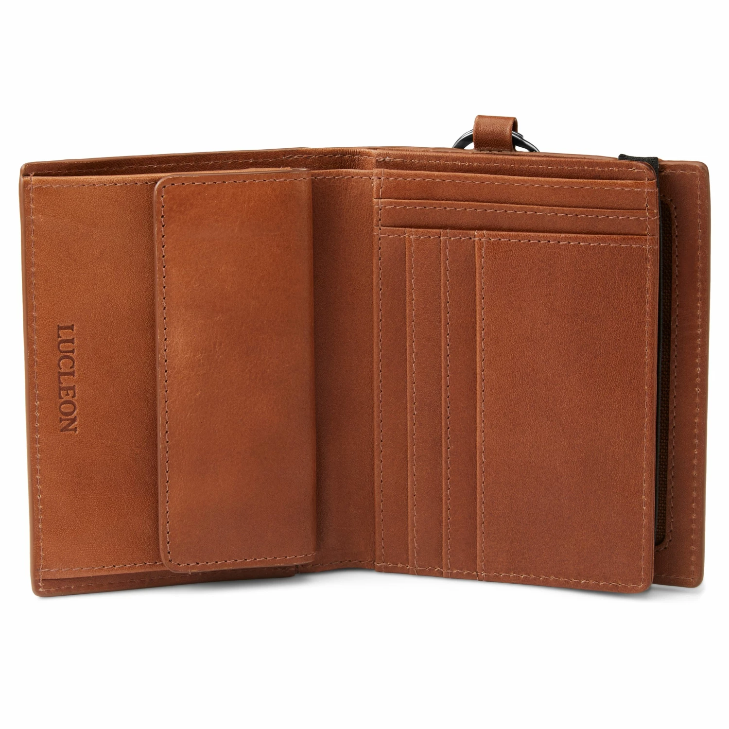 Lucleon Lincoln | Tan Leather RFID-Blocking Wallet with Keyring 3 Lucleon Lincoln | Tan Leather RFID-Blocking Wallet with Keyring - Image 3