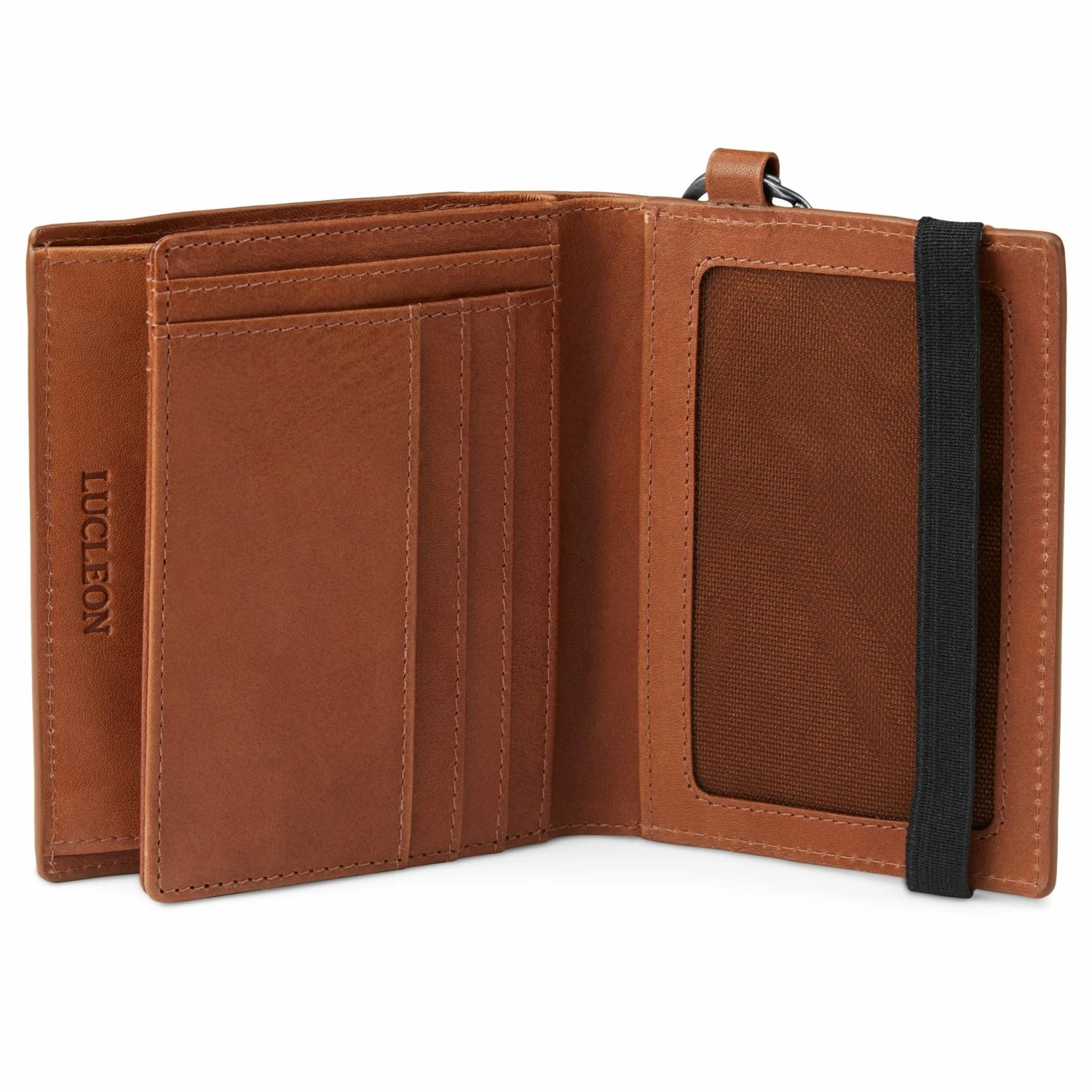 Lucleon Lincoln | Tan Leather RFID-Blocking Wallet with Keyring 4 Lucleon Lincoln | Tan Leather RFID-Blocking Wallet with Keyring - Image 4